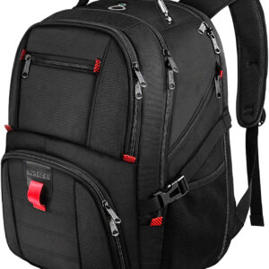 YOREPEK Travel Backpack, Extra Large 50L Laptop Backpacks for Men Women, Water Resistant College Backpacks Airline Approved Business Work Bag Fits 17 Inch Computer, Black