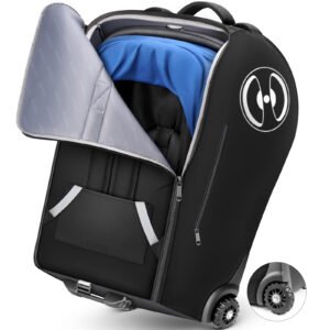 YOREPEK Infant Car Seat Travel Bag for Airplane with Wheels, Fits Doona Car Seat Stroller and Base, Padded Carseat Bags for Air Travel, a Side Pocket for Baby Travel Essentials