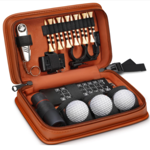 YOREPEK Golf Gifts for Men, Complete Golf Accessories Kit PU Leather Case Golf Set with Balls, Tees, Monocular, Divot Tool, Scorekeeper, Golf Ball Clip, Brush, Golf Gifts for Dad, Golf Stuff for Men